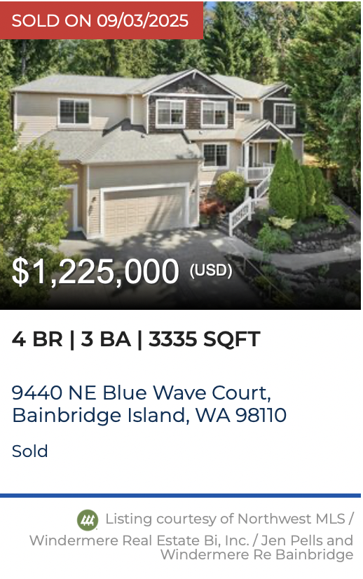 Blue Wave Ct in Commodore West Sold by Jen Pells Windermere Bainbridge 